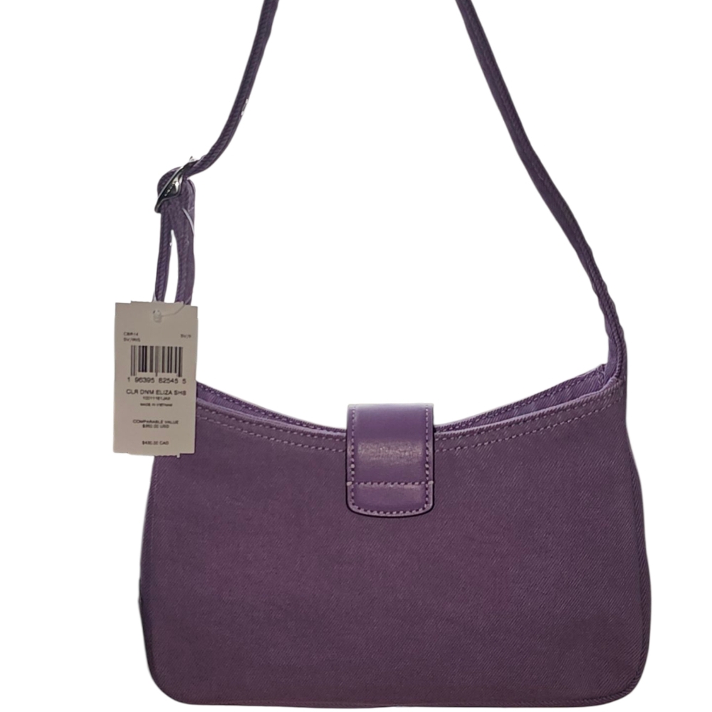 COACH Eliza Lavendar Denim Shoulder Bag NWT - Picture 7 of 10